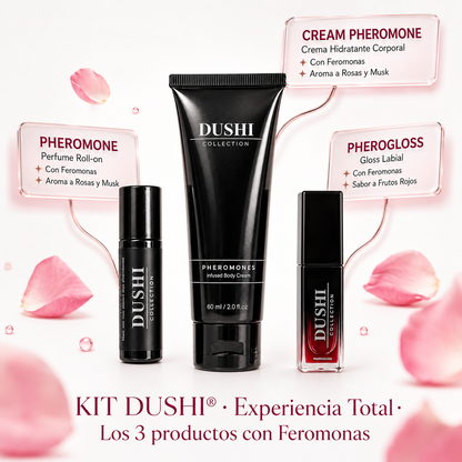 KIT DUSHI® Experiencia Total (3 Productos) Pheromone/Pherocream/Pherogloss